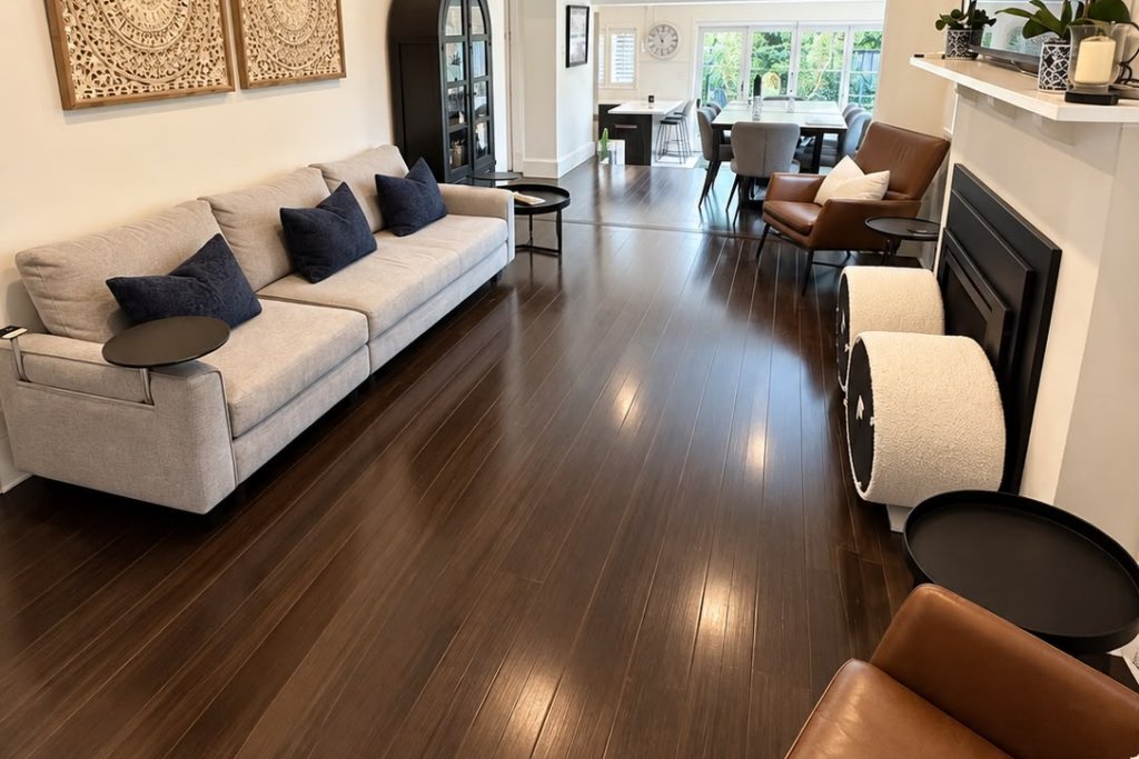 Timber floor before and after